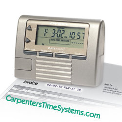 Imprint from DYMO DateMark Date/Time Stamper Imprint on invoice made by the Electronic DYMO DateMark Date/Time Stamper