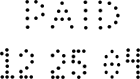 Sample Perforation of Paid Date Perforator