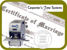 Marriage Certificate Raised Embossed Seal Machine