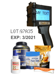 Consumer Packaged Goods are Date Coded with Handheld Inkjet Printer Consumer Packaged Goods are Date Coded with Handheld Inkjet Printer