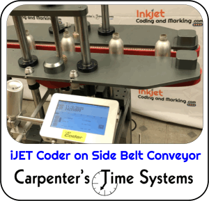 Industrial Inkjet Printer on Bottomless Conveyor