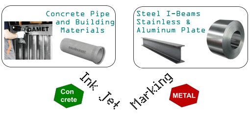 InkJet Marking for Raw Materials, Steel, Aluminum and Concrete