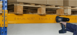 Inkjet Marking the Metal Tubes in Automotive and Warehouse Shelves Inkjet Marking the Metal Tubes in Automotive and Warehouse Shelves