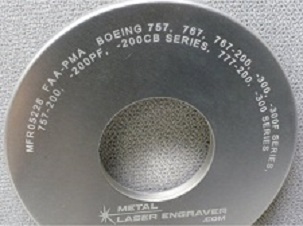 Aluminum Laser Engraver on Aircraft Parts and Components Aluminum Laser Engraver on Aircraft Parts and Components