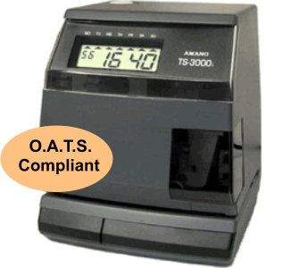Amano TS3000i OATS Time Validation Clock System