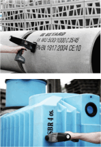 HandJet EBS2560 InkJet Printer Coding Concrete Pipe and Plastic Storage Vessel