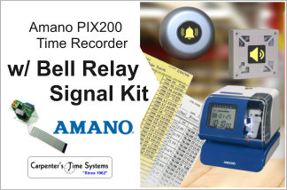 Amano PIX200 Recorder Time Clock Buzzer System Amano PIX200 Recorder Time Clock Buzzer System