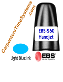 Replacement Light Blue MEK Acetone InkJet Cartridge for HandJet EBS260 Printer
