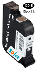 Replacement Solvent Black 16S InkJet Cartridge for SoJet Elfin 1H Printer - Performs on Non-Porous Substrates