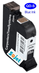 Replacement Solvent Blue 18S InkJet Cartridge for SoJet Elfin 1H Printer - Performs on Non-Porous Substrates