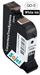 Replacement Solvent White 20S InkJet Cartridge for SoJet Elfin 1H Printer - Performs on Non-Porous Substrates